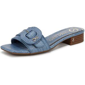 Sam and Libby Women's Kandie Buckle Block Heel Slide Sandals